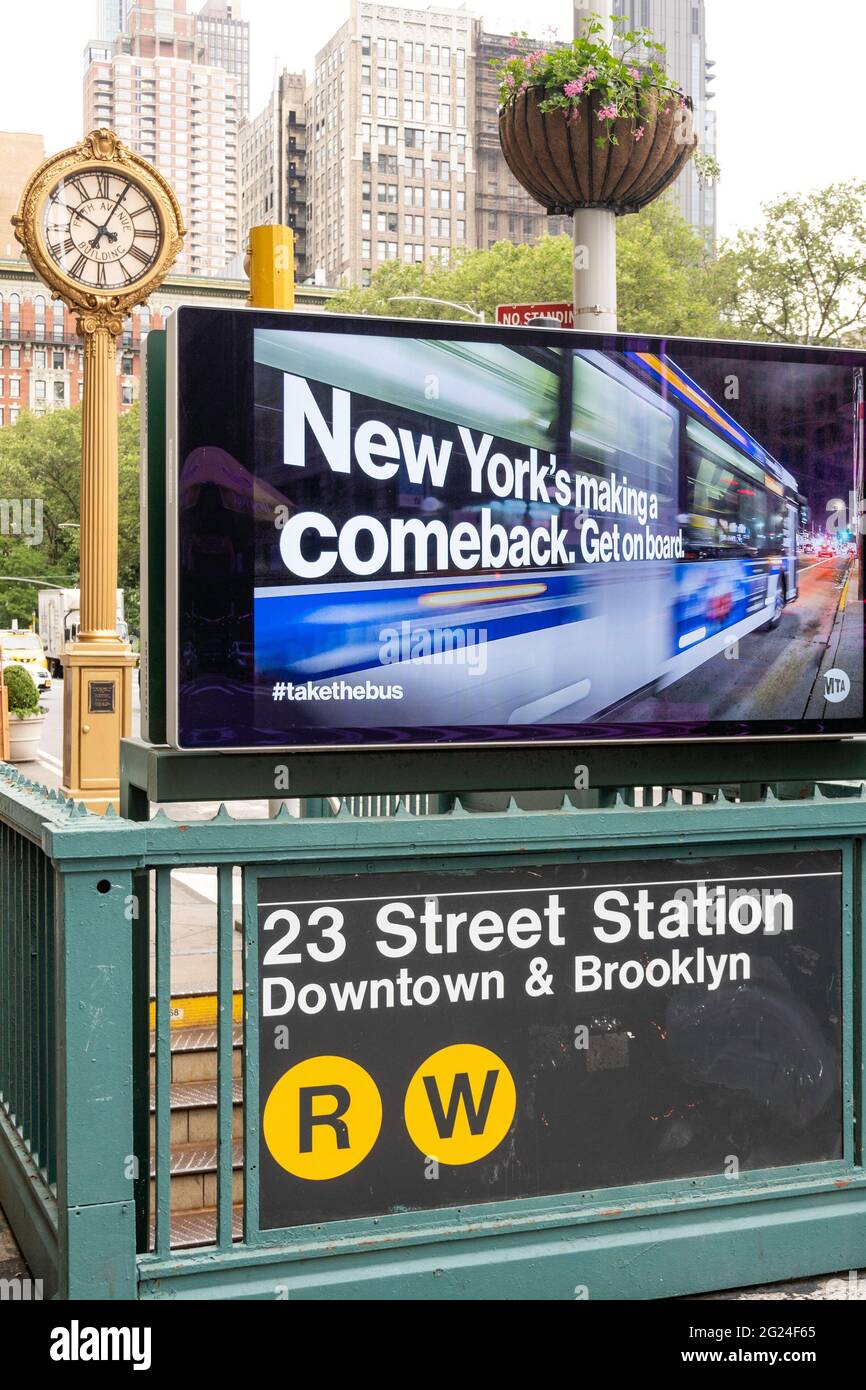 NYC subway station outdoor advertising — New York City marketing